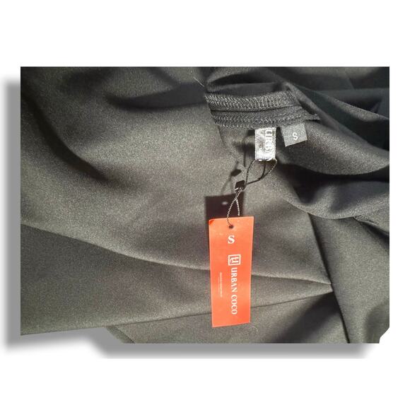 Urban Coco Black Skater Skirt Women’s Size Small – High Waist Flared A-Line Knee - Picture 4 of 4